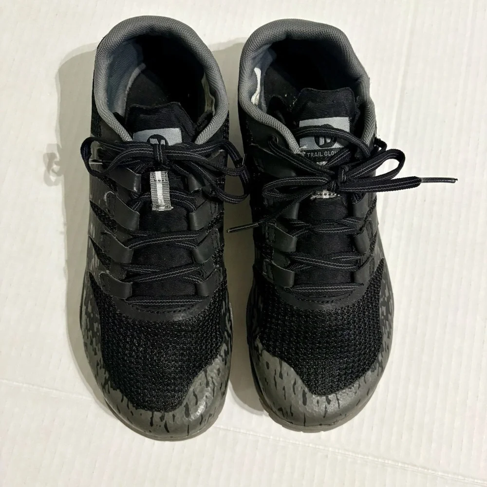 Merrell Trail Glove 5 Women's 8 Black Gray Barefoot Trail Running Shoes Vibram